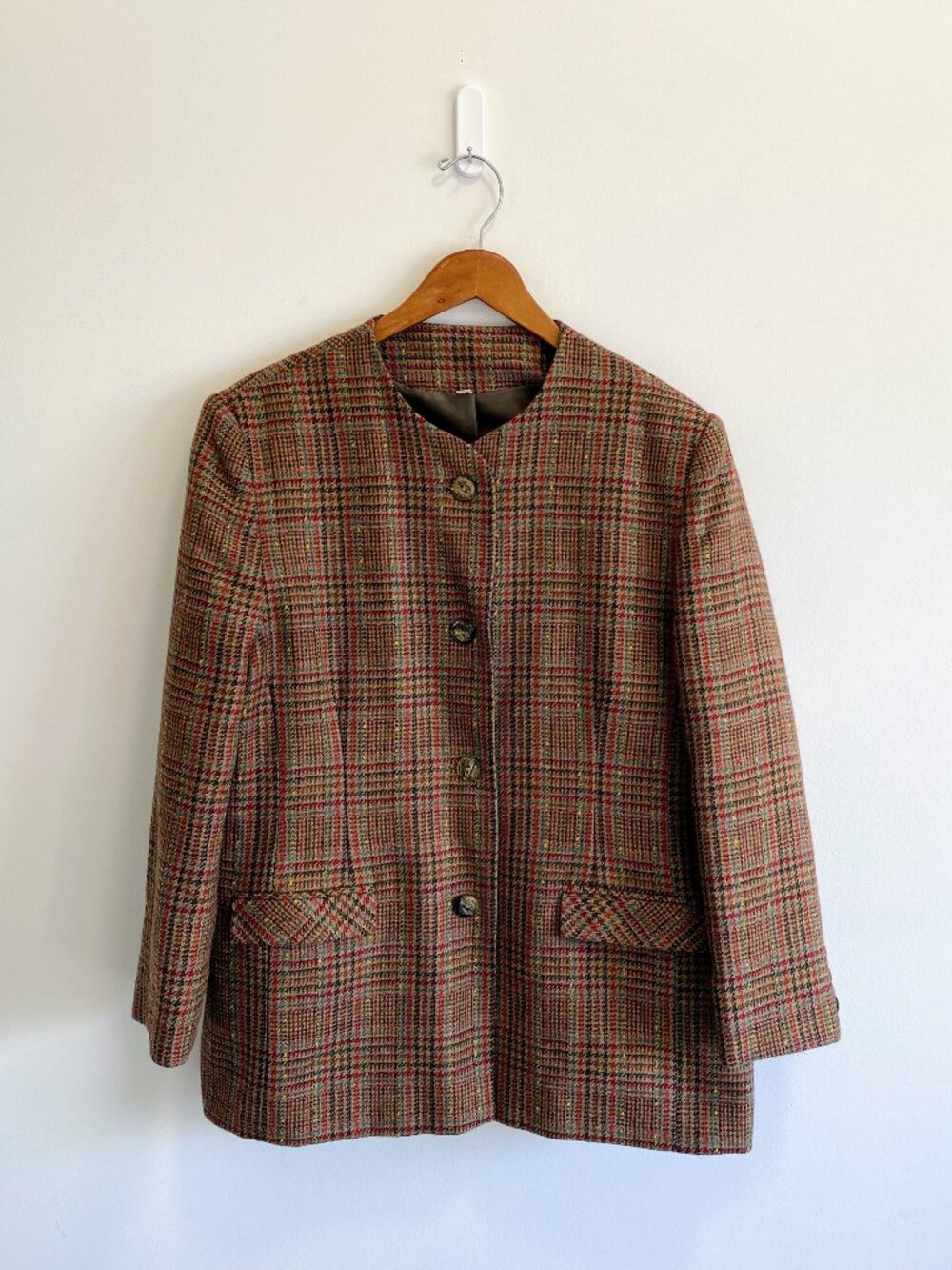 Vintage Wool Tweed Skirt Suit (Two Pieces) / 90s / Made in United Kingdom